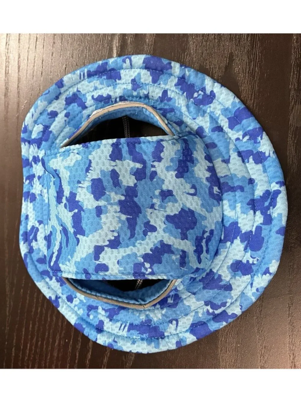 Coleman Pooch Chill Cooling Pet Dog Hat Adjustable Strap Med Large Blue White